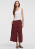 Cropped Wide-Leg Linen-Blend Pant