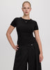 Fitted Crew-Neck Ribbed T-Shirt