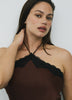 Sleeveless Halter-Neck Maxi Cocktail Dress