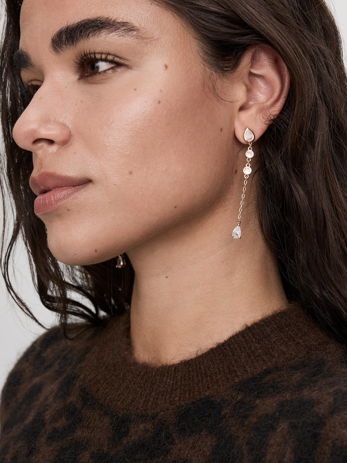 Pendant Earrings with Zirconias