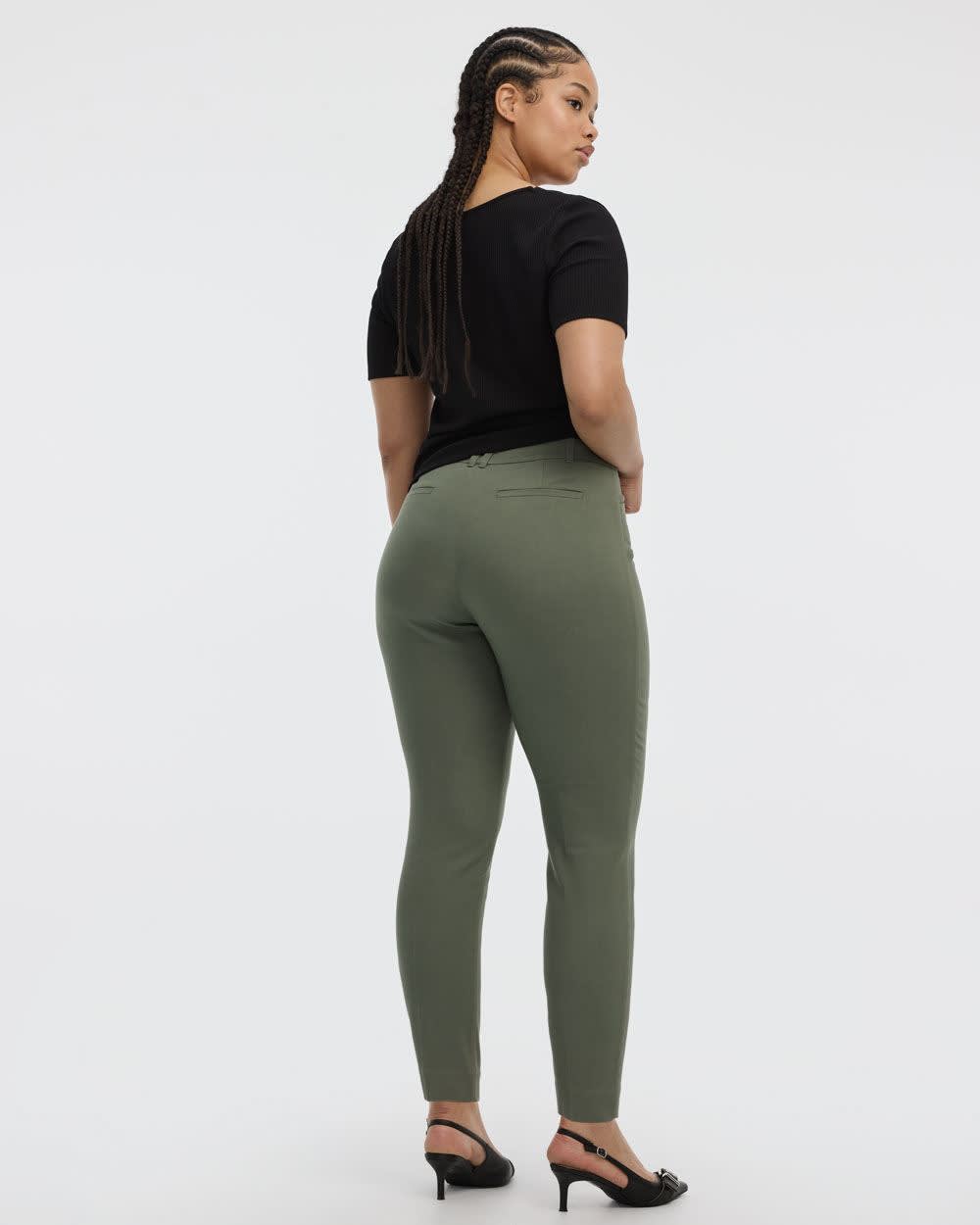 Slim-Leg High-Rise Ankle Pant - The Iconic (R)