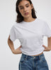 Short-Sleeve Crew-Neck Tee with Shirred Sides