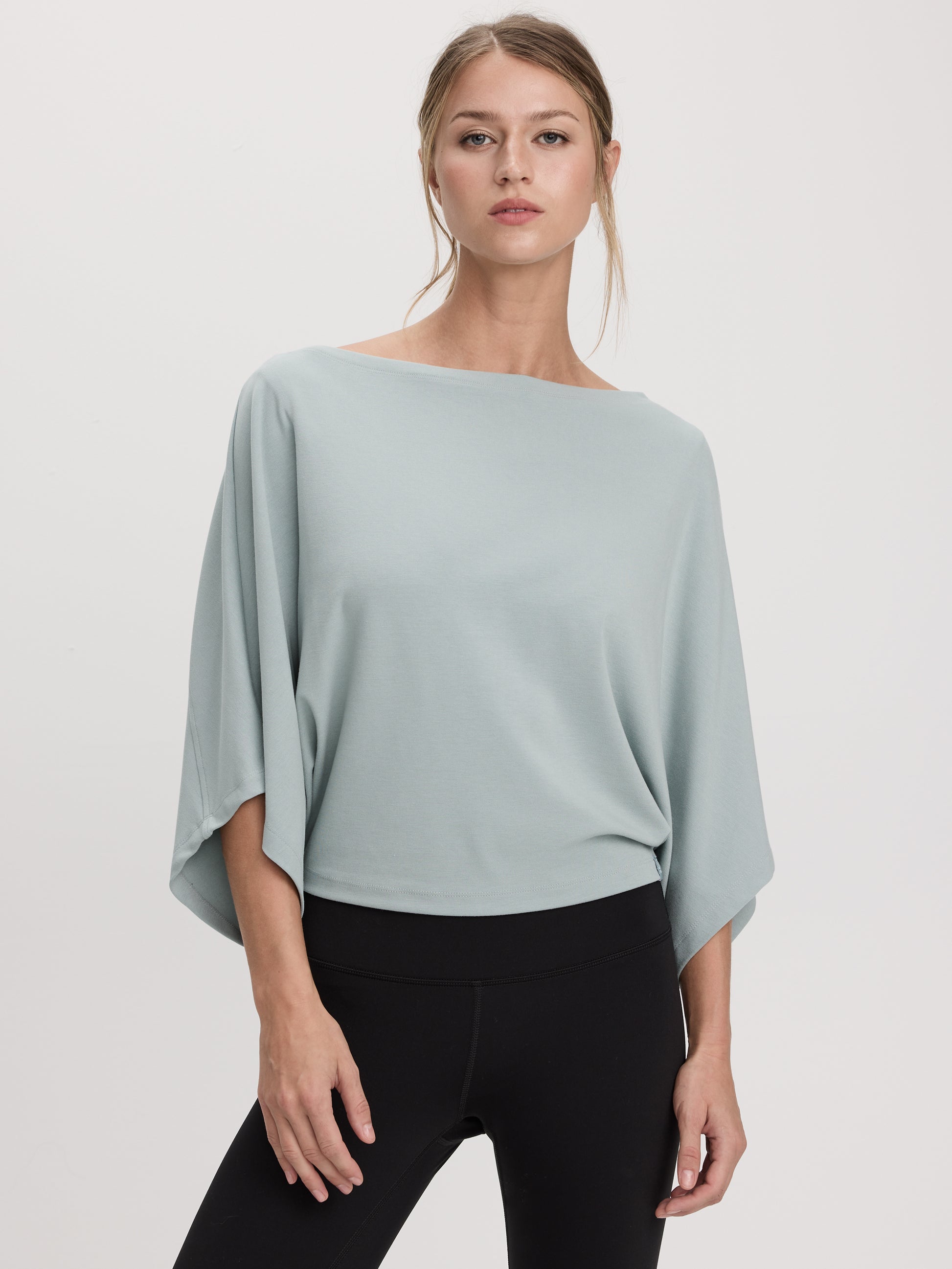Dolman-Sleeve Boat-Neck Top