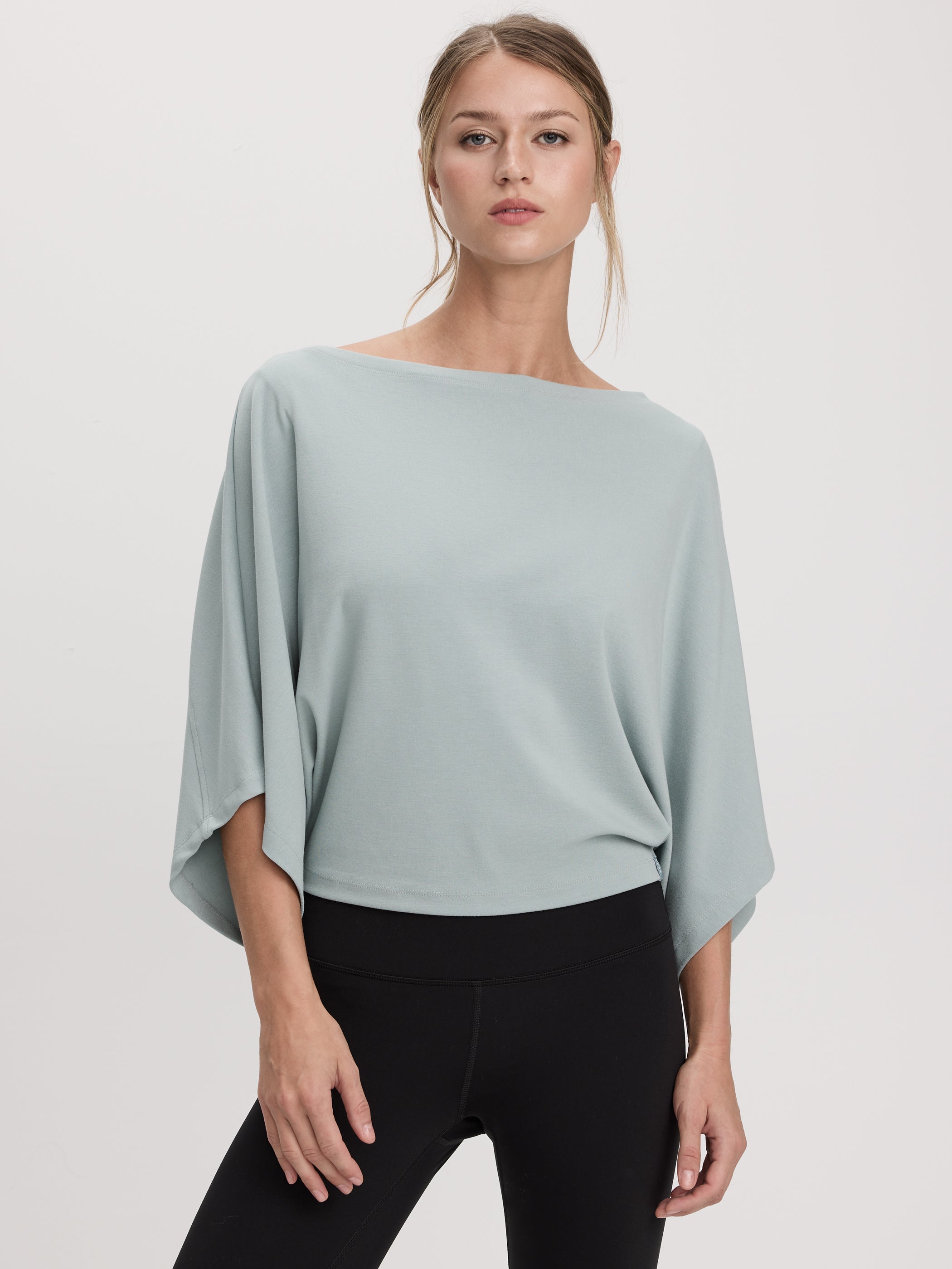 Dolman-Sleeve Boat-Neck Top