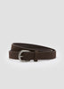 Skinny Faux-Suede Belt with Utility Pocket