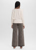 Long-Sleeve Cowl-Neck Loose Sweater