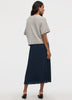 Cashmere-Blend Short-Sleeve Crew-Neck Loose Sweater