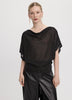 Boatneck Dolman Short Sleeve Top – Shimmer Knit