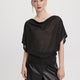 Boatneck Dolman Short Sleeve Top – Shimmer Knit