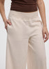 Cropped Wide-Leg Linen-Blend Pant