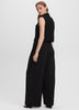 Sleeveless Buttoned-Down Blouse with Shirt Collar