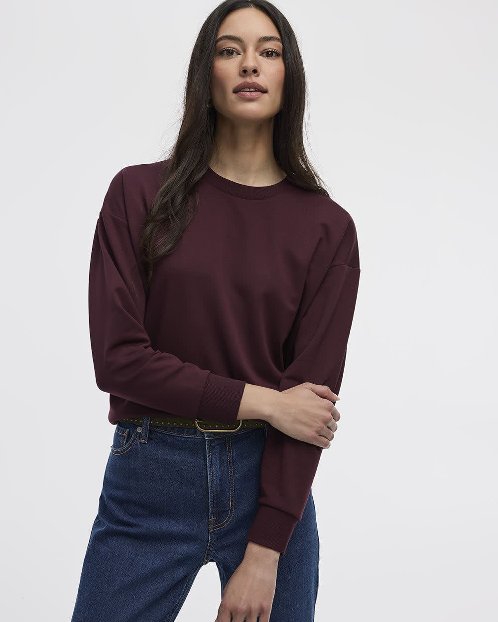 Long-Sleeve Crew-Neck Sweatshirt - R Essentials