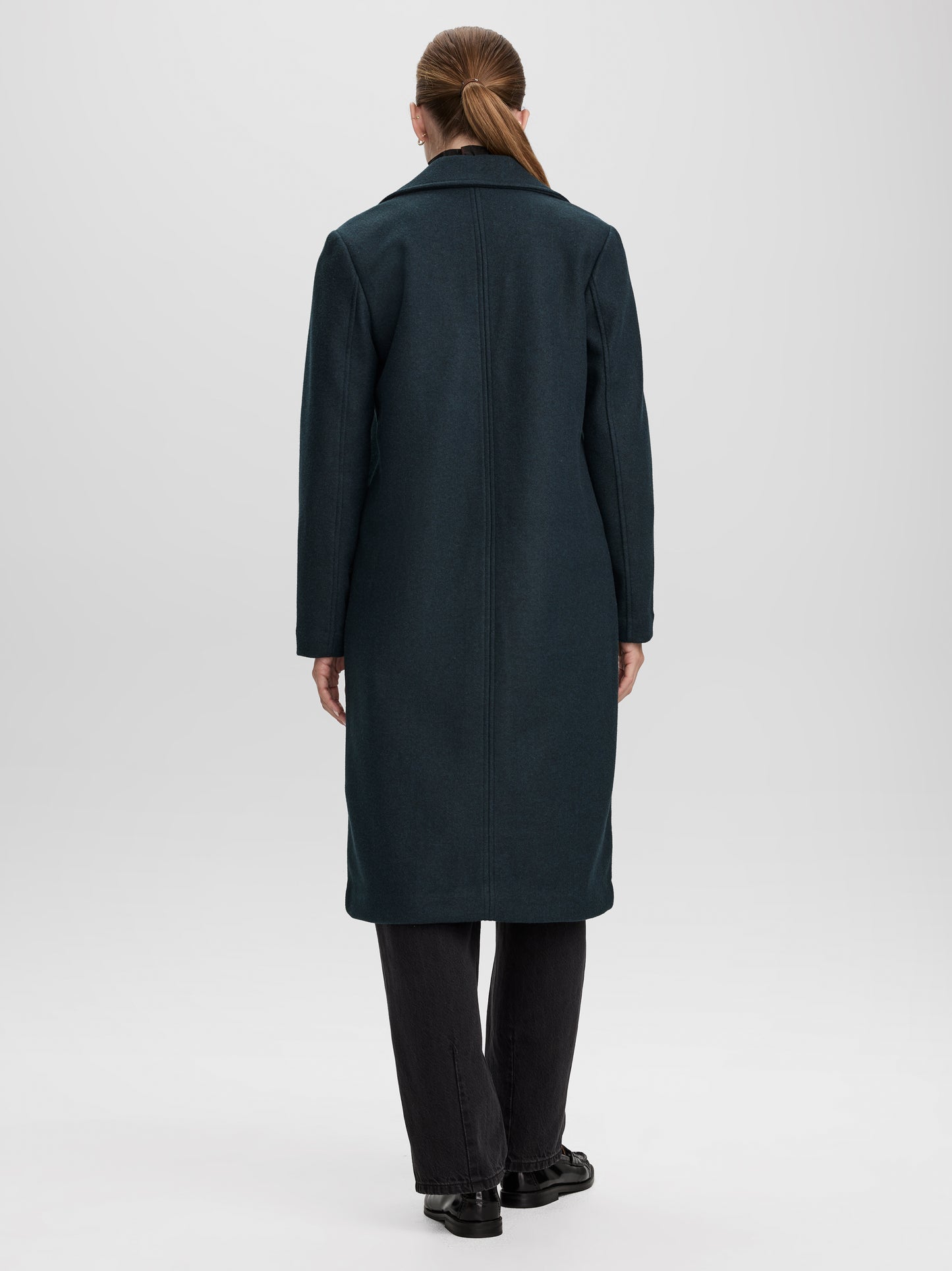 Long Wool-Blend Jacket