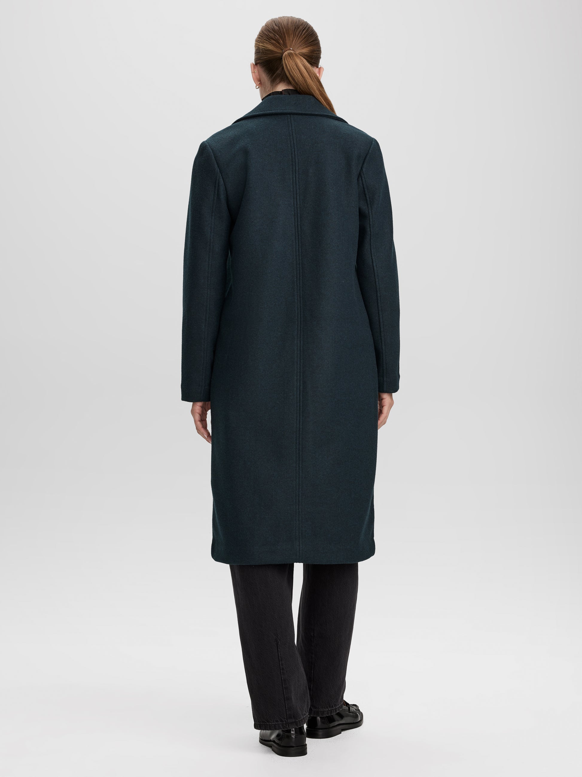 Long Wool-Blend Jacket