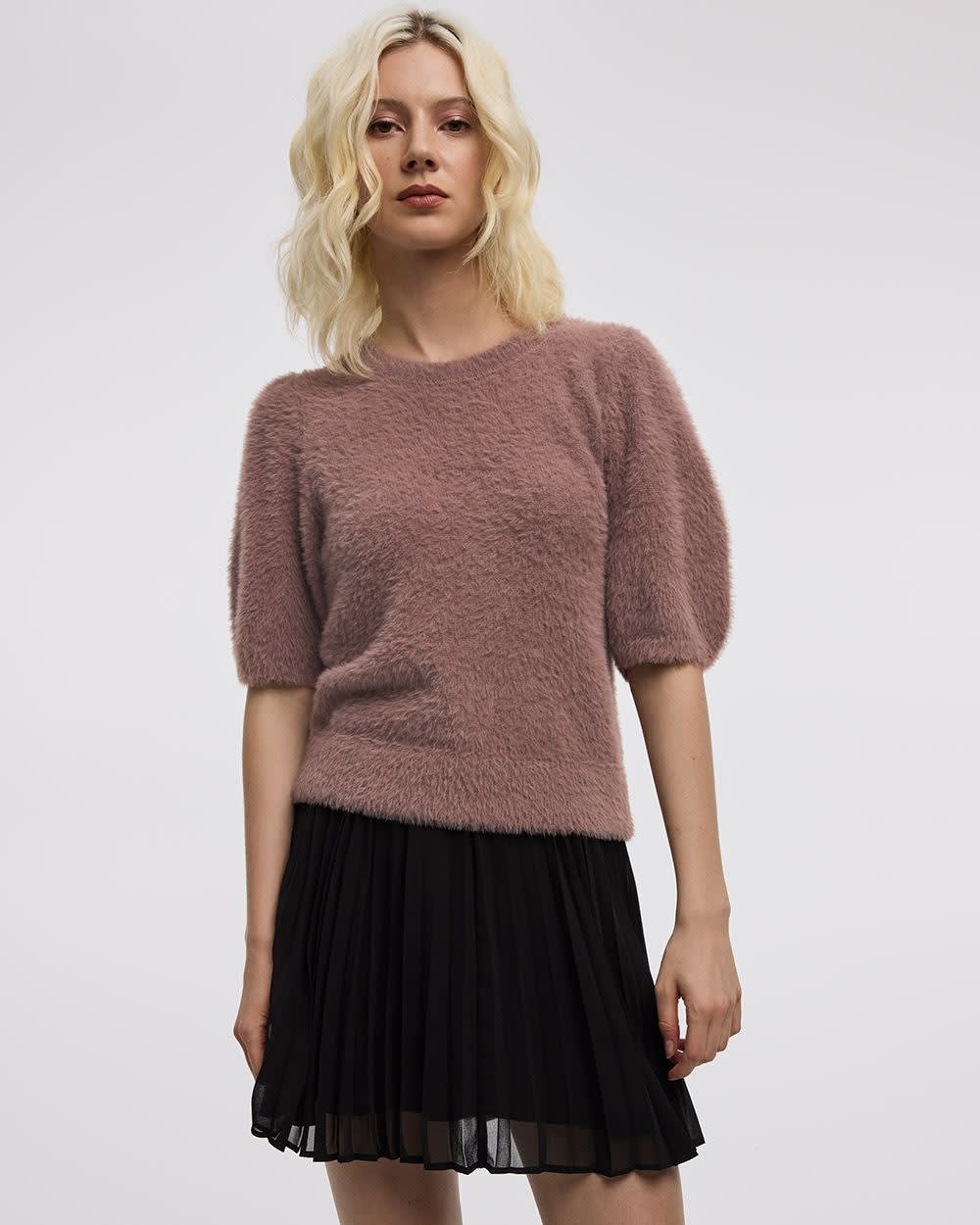 Pleated Chiffon Mini-Skirt