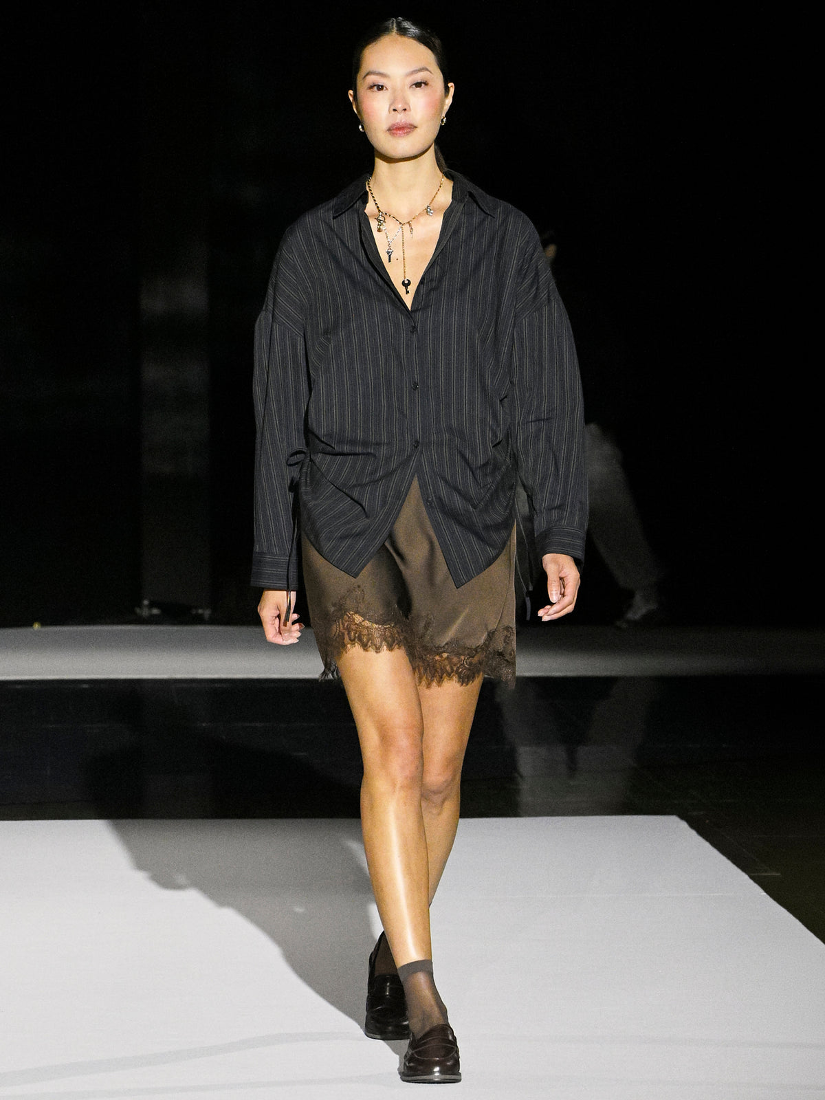 Poplin Blouse with Side Shirrings