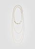 Multilayer Necklace with Rhinestone Pendant