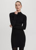 Long-Sleeve Mock-Neck Bodycon Mini Dress