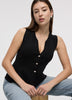 Knit Vest with Peplum Hem