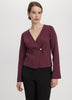Long-Sleeve V-Neck Wrap Sweater