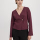 Long-Sleeve V-Neck Wrap Sweater