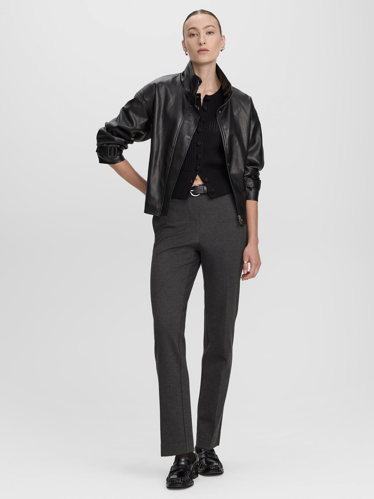 Straight-Leg High-Rise Pants - The Modern Stretch (R)