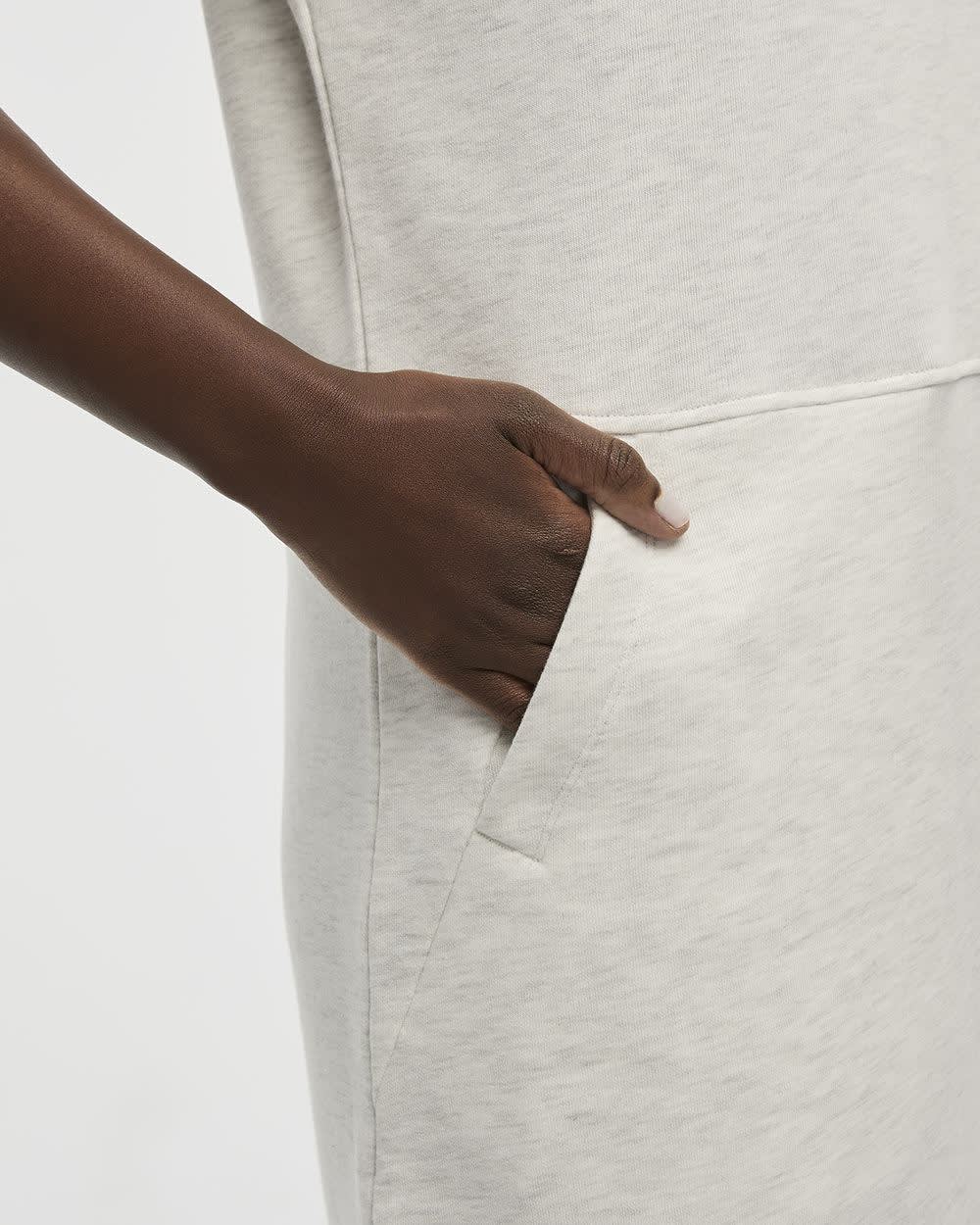Extended-Sleeve Crew-Neck Dress with Pockets - Hyba