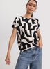 Short-Dolman-Sleeve Boat-Neck T-Shirt