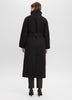Wool-Blend Long Jacket with Sash