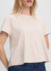 Short-Sleeve Crew-Neck Peplum Blouse