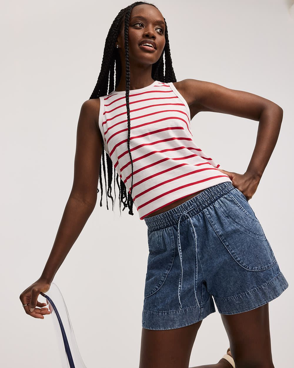 Striped Crew-Neck Tank | Regular | Reitmans