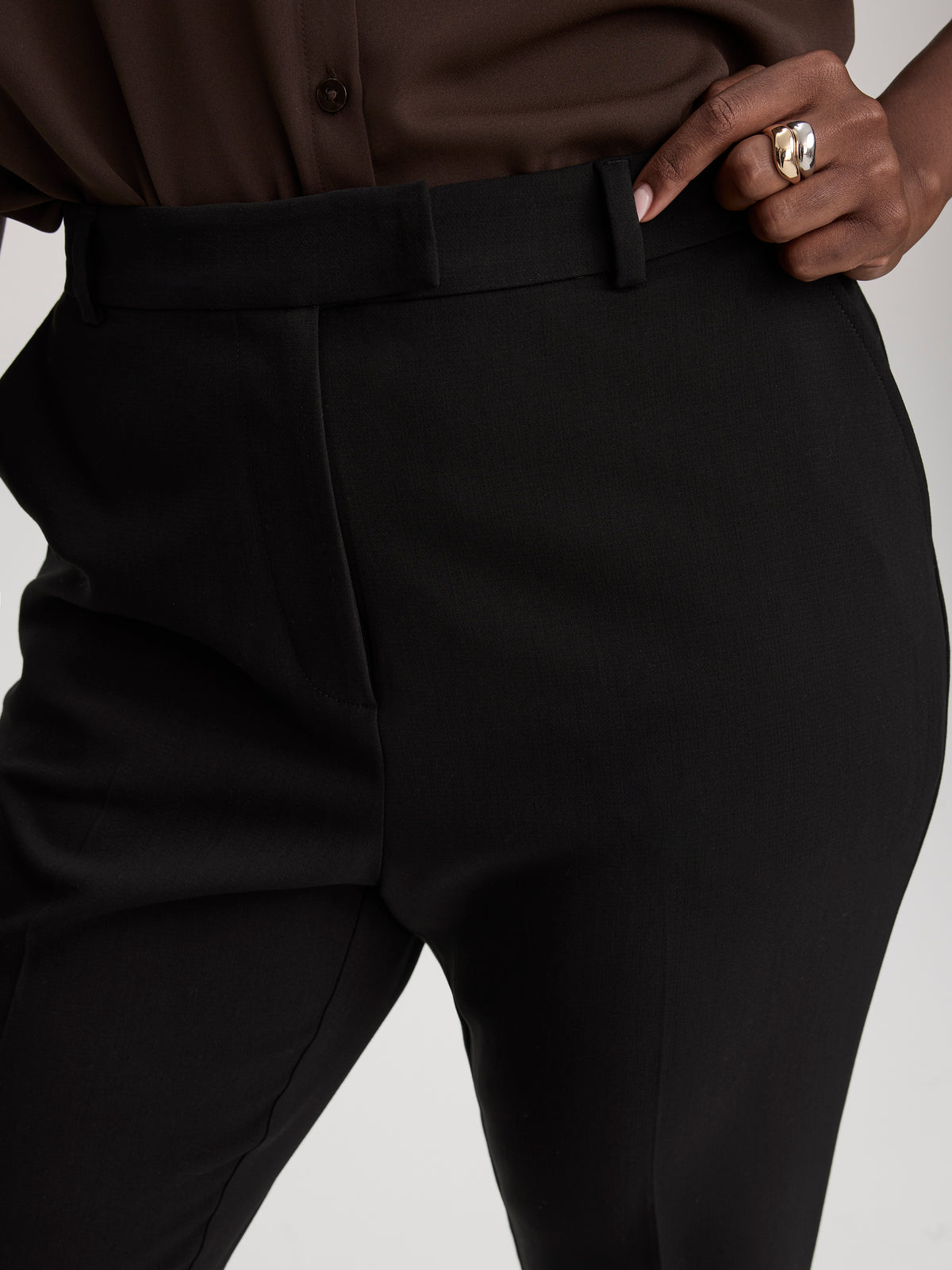 High-Rise Flare-Leg Pants - Curvy Fit