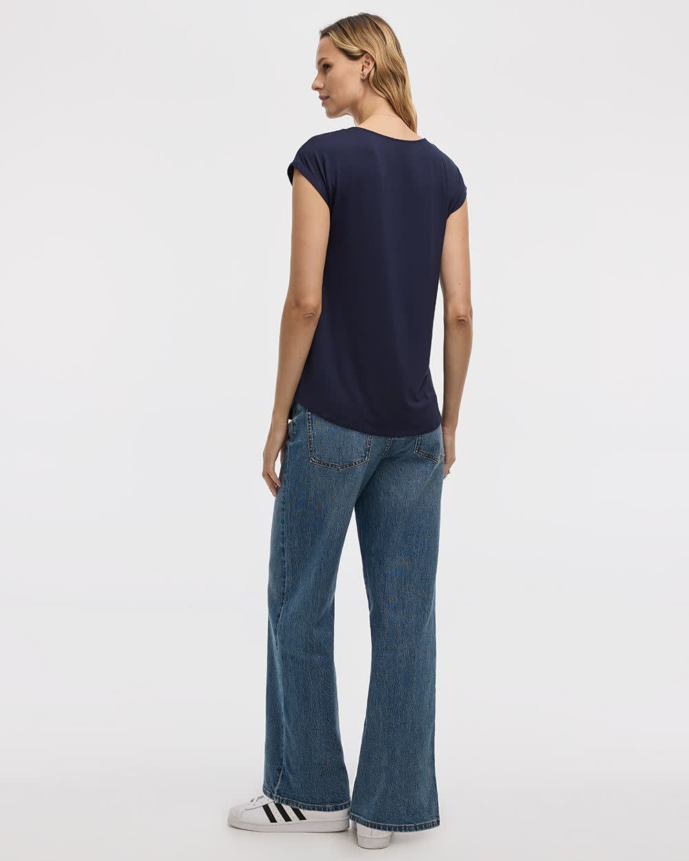 Extended-Sleeve V-Neck Tunic