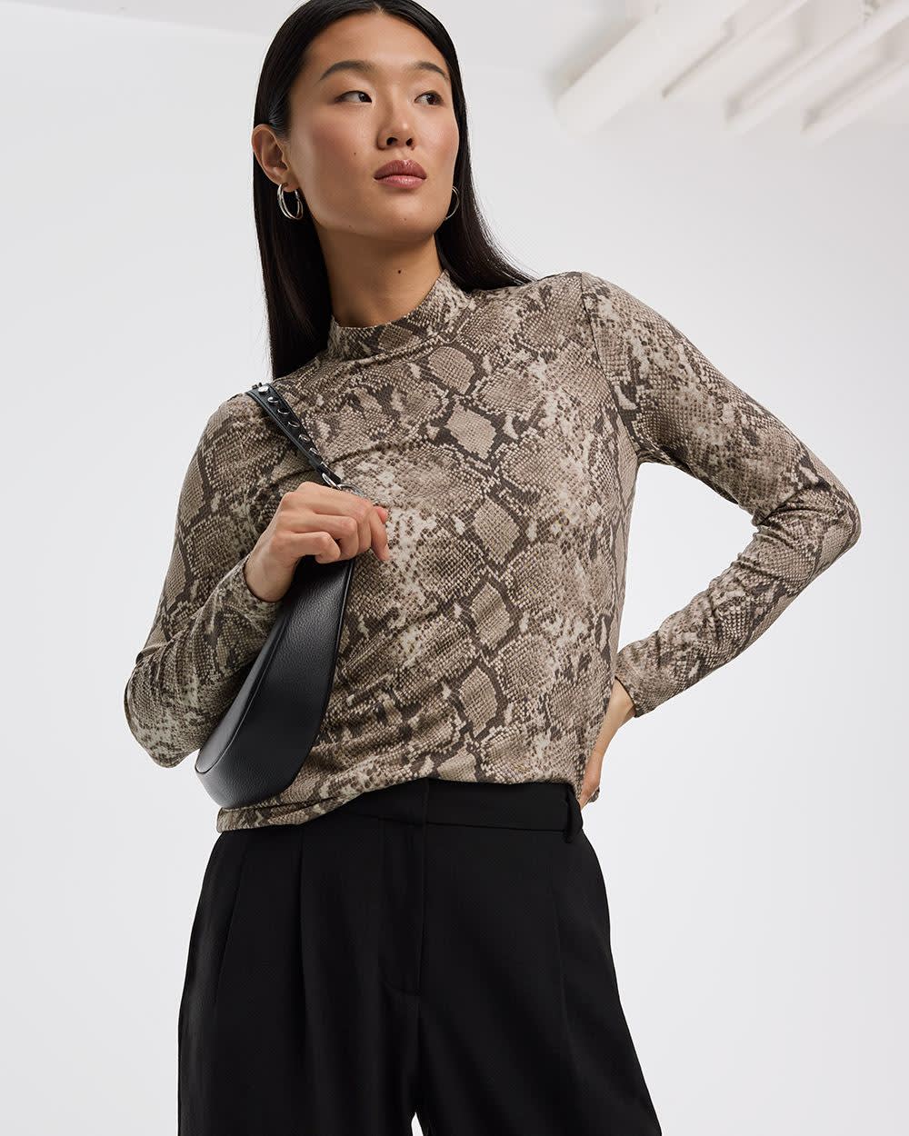 Long-Sleeve Mock-Neck Top | Regular | Reitmans