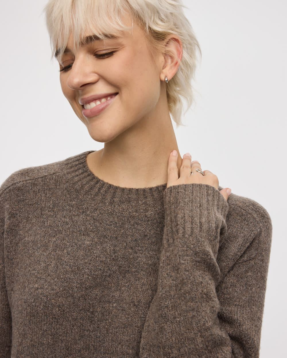 Pull DouceMaille à manches longues et col rond