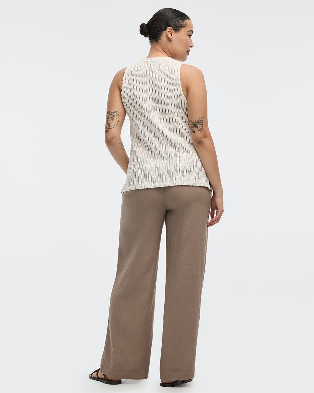 Crew-Neck Crochet Tank