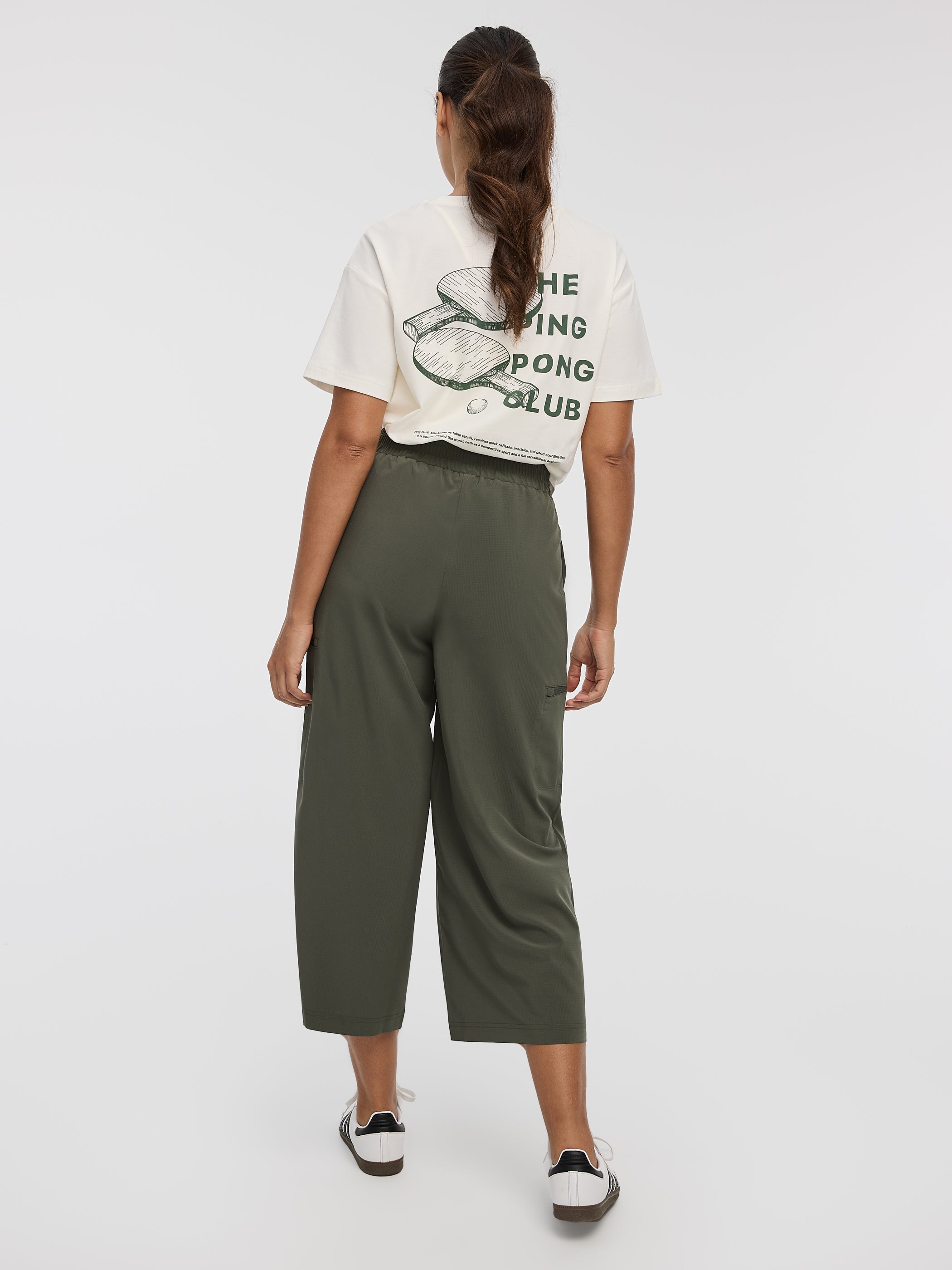 Wide-Leg High-Rise Cropped Pant - Hyba