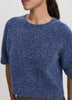 Short-Sleeve Crew-Neck Wool-Blend Sweater