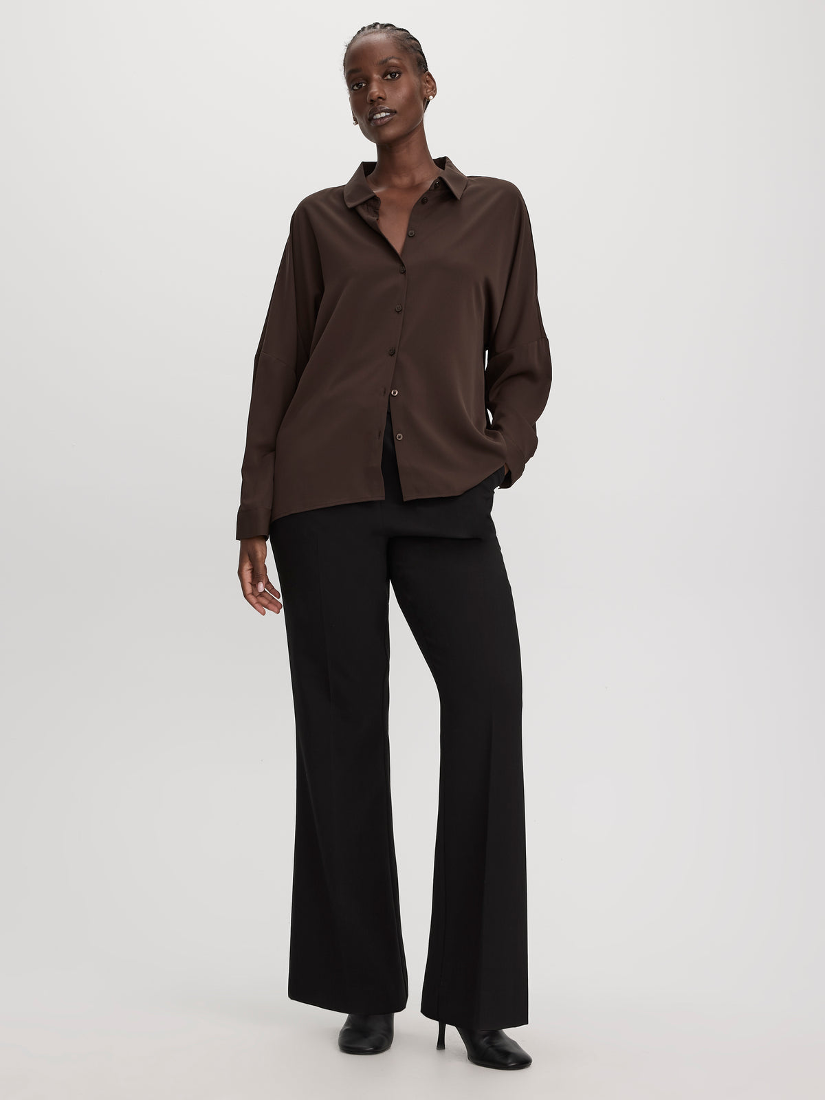 High-Rise Flare-Leg Pants - Curvy Fit