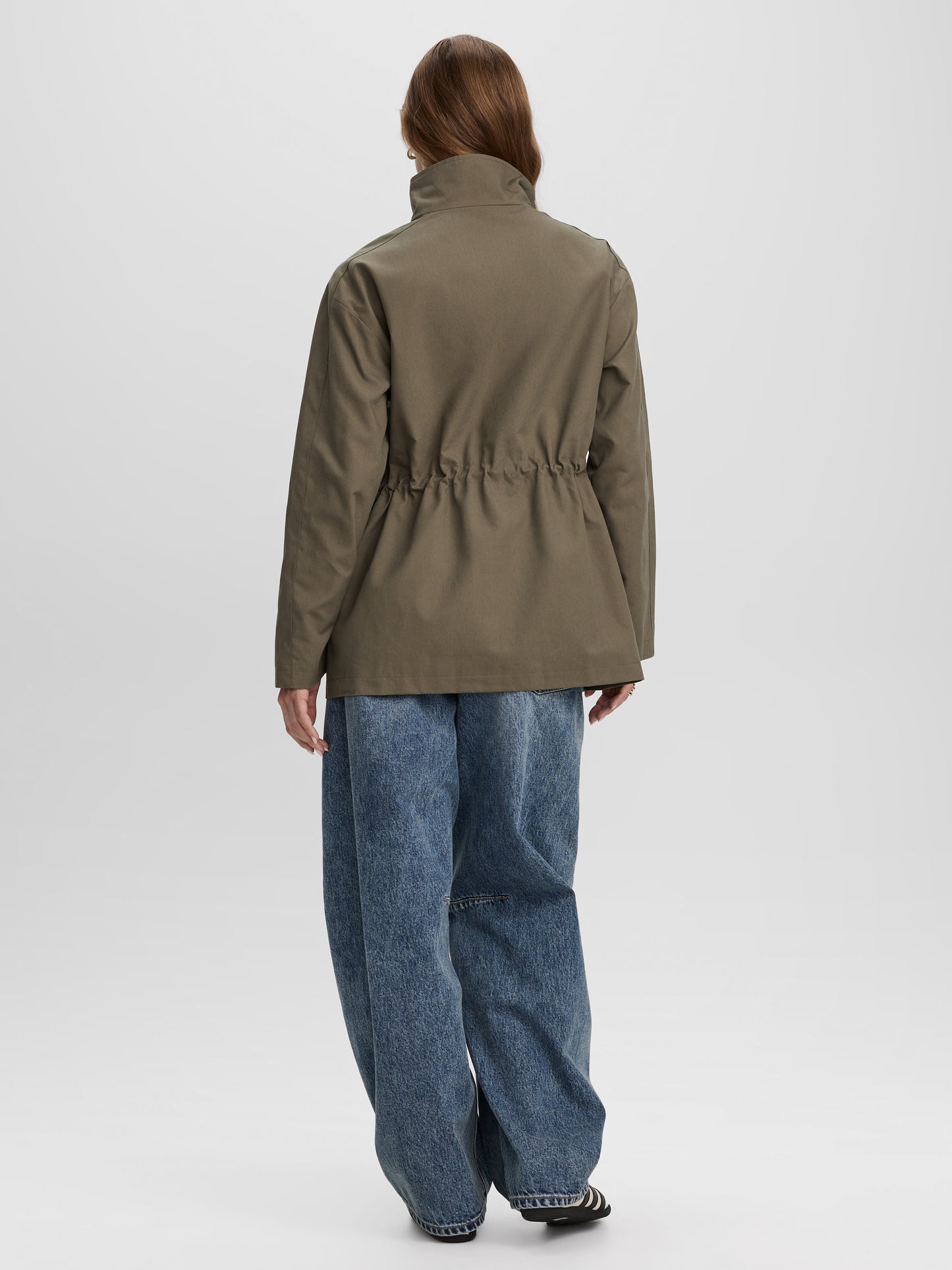 Trench Coat with Cinched Waist