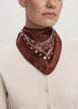 Small Square Scarf with Paisley Pattern