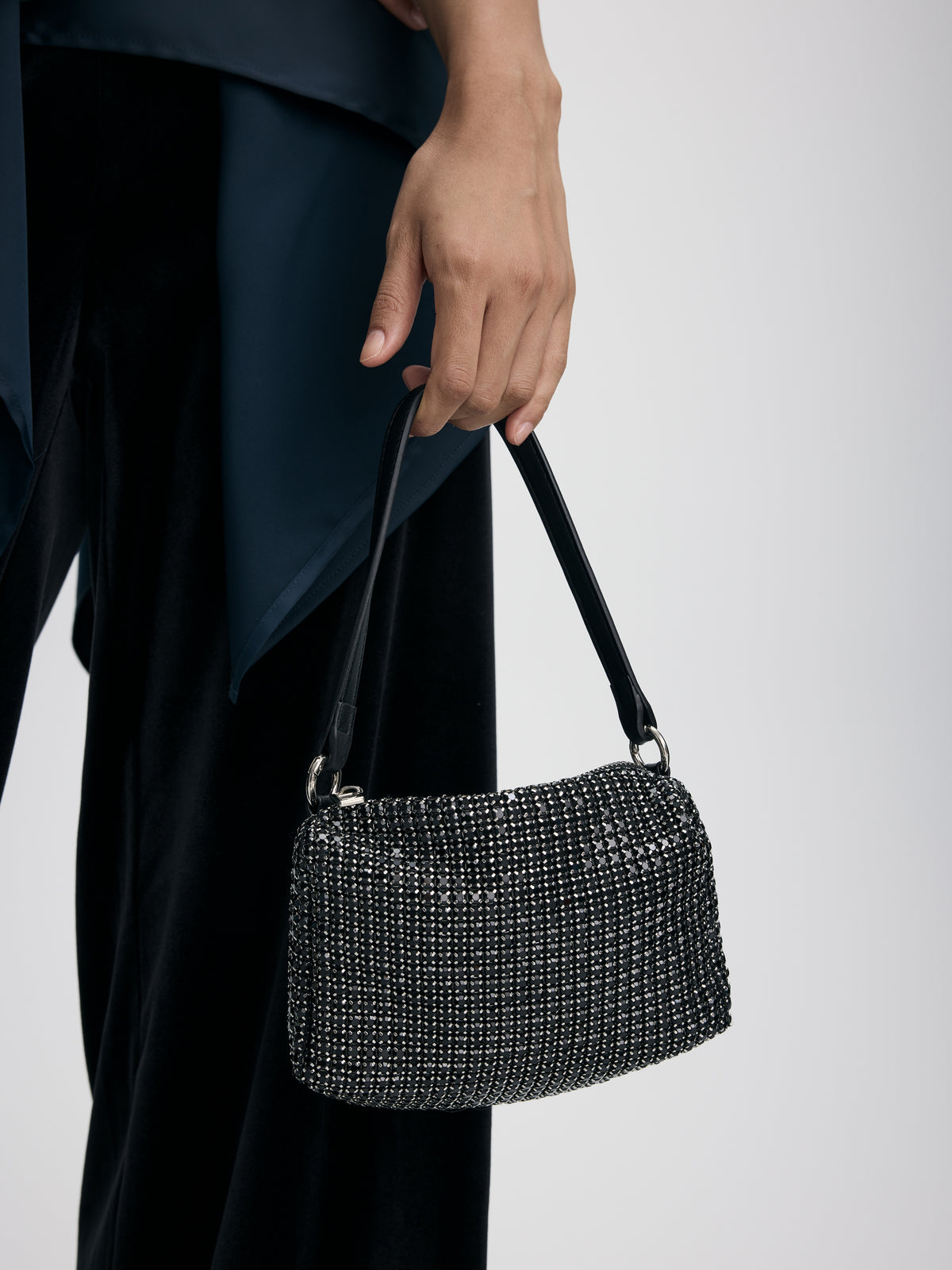 Small Handbag with Rhinestones