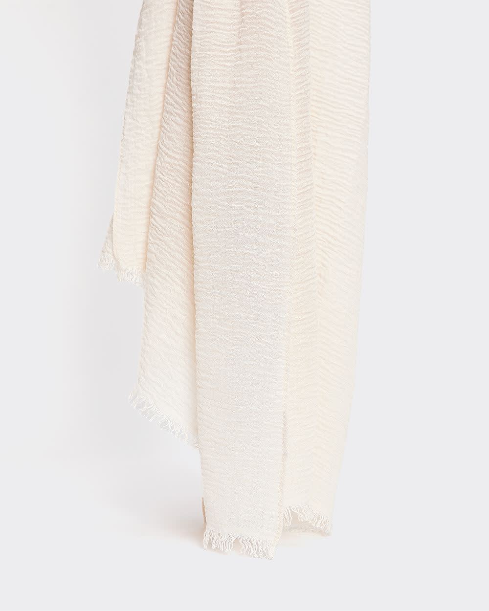 Crinkled Scarf with Raw Edges