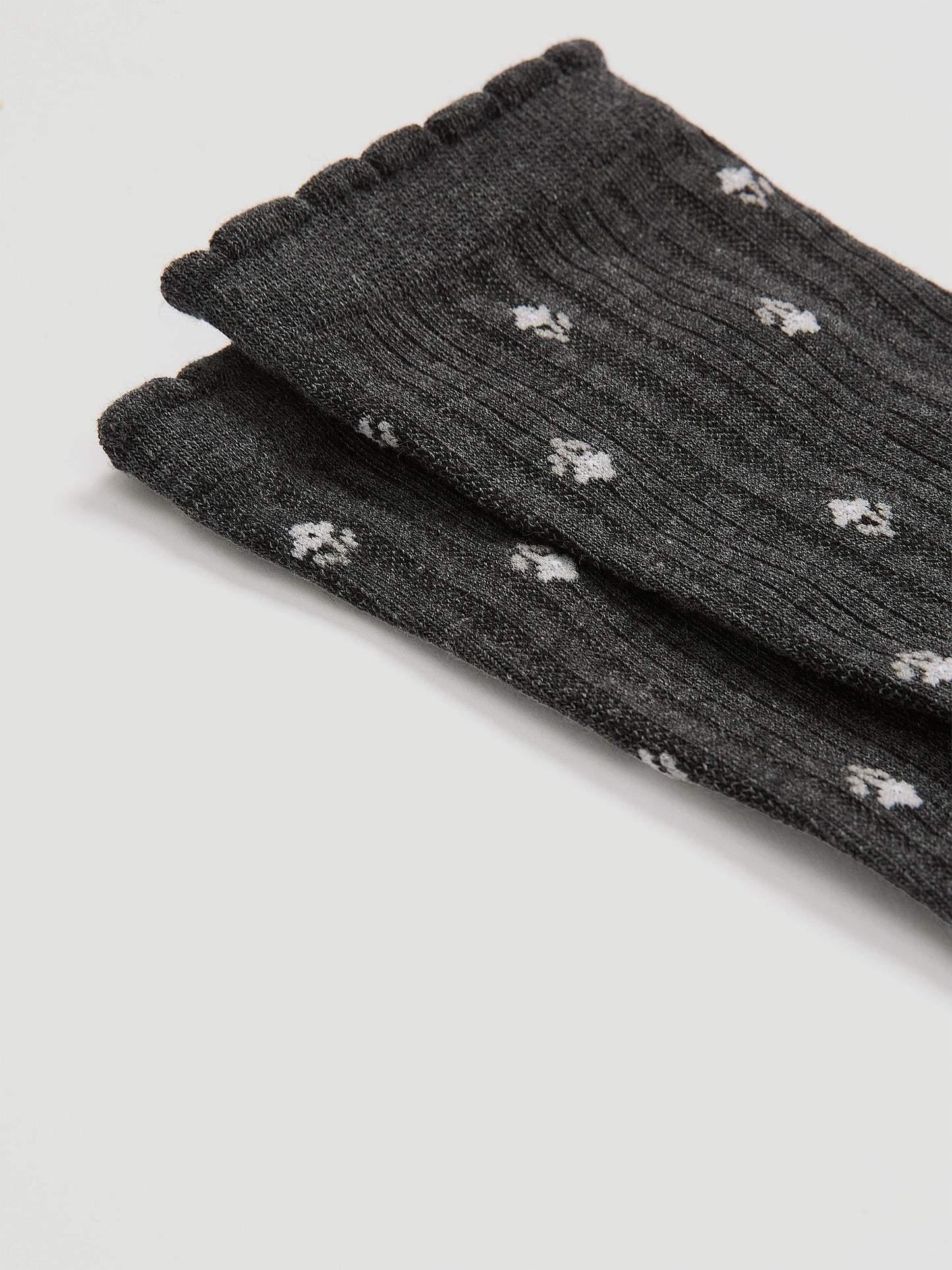 Floral Pointelle Crew Socks