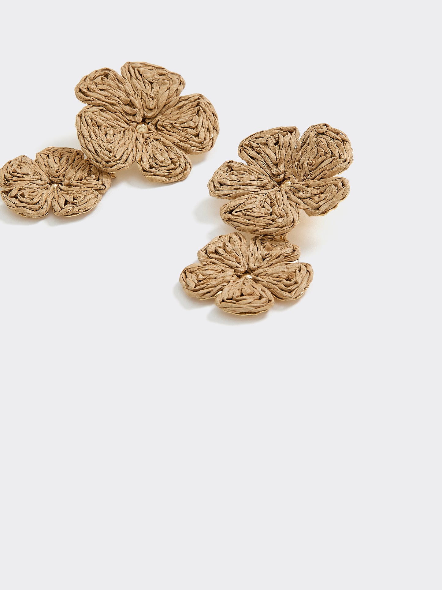 Flower Raffia Earrings