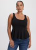 Scoop-Neck Peplum Cami