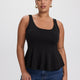 Scoop-Neck Peplum Cami