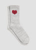 Crew Socks with Heart at Hem