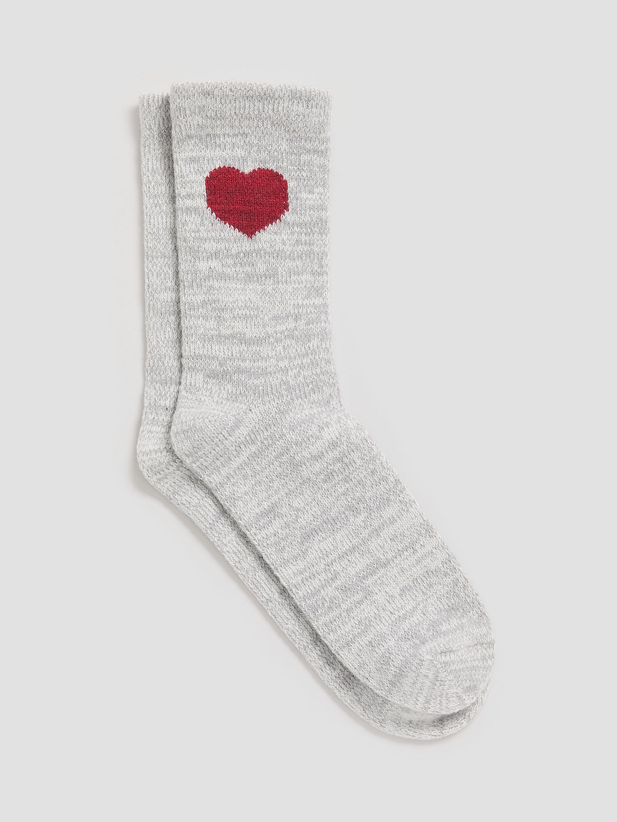 Crew Socks with Heart at Hem