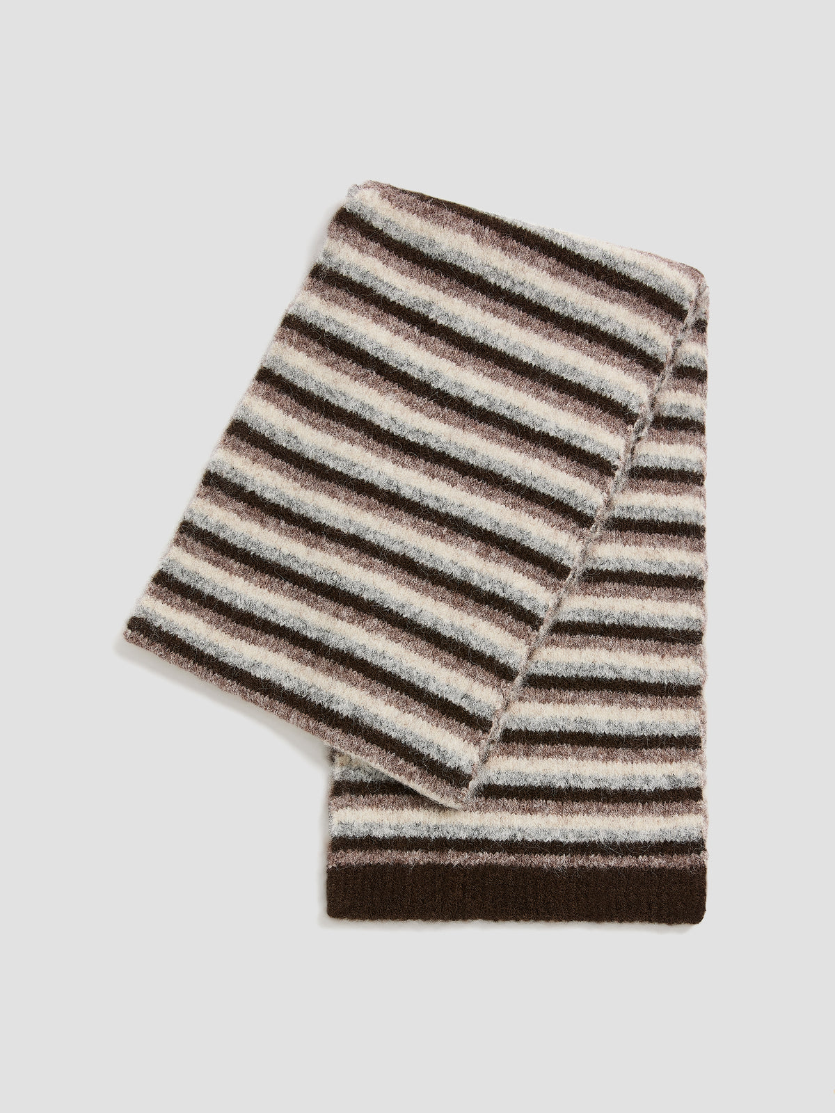Striped Wool-Blend Oblong Scarf
